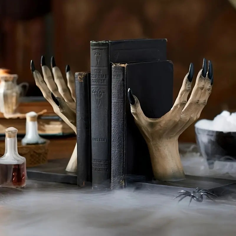 Bookend | 2-Piece Hand Bookends and Book Holder | Resin