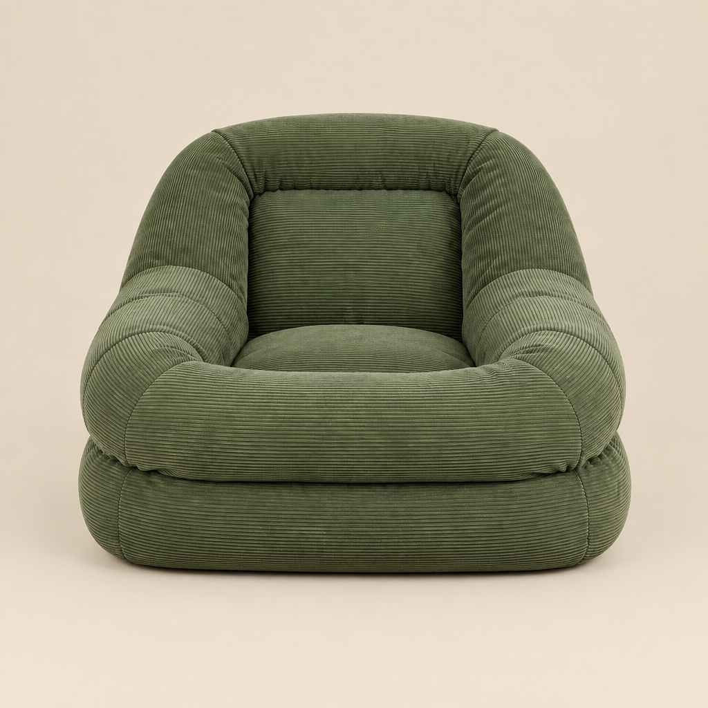 Seating | Artiss Armchair Cloud Floor Lounge Corduroy | Green