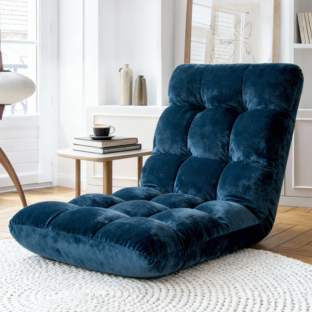 Seating | Artiss Adjustable Floor Lounge | Navy