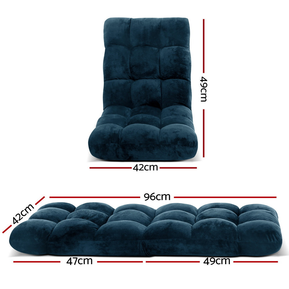 Seating | Artiss Adjustable Floor Lounge | Navy