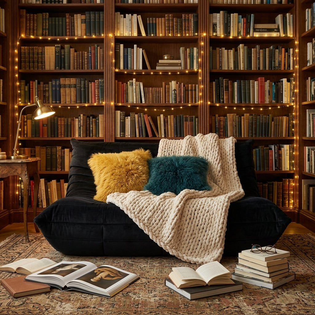 Seating | 2-Seater | Accent Chair | Lazy Sofa | Floor Couch | Black