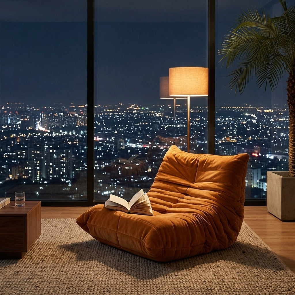 Seating | Accent Chair | Lazy Sofa | Floor Couch | Brown