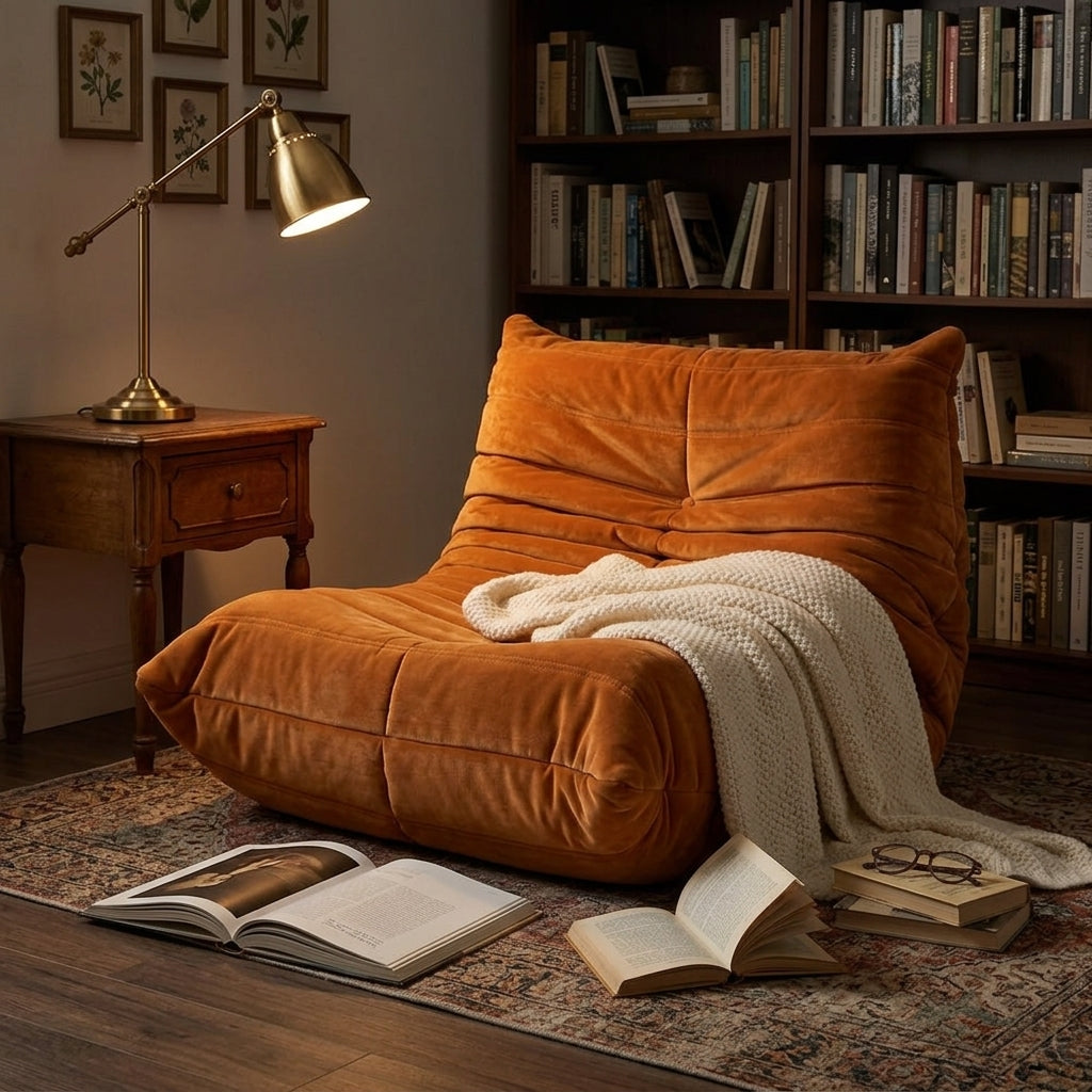 Seating | Accent Chair | Lazy Sofa | Floor Couch | Brown