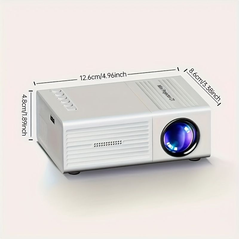 Portable Projector | Mini Projector 1080P USB | White