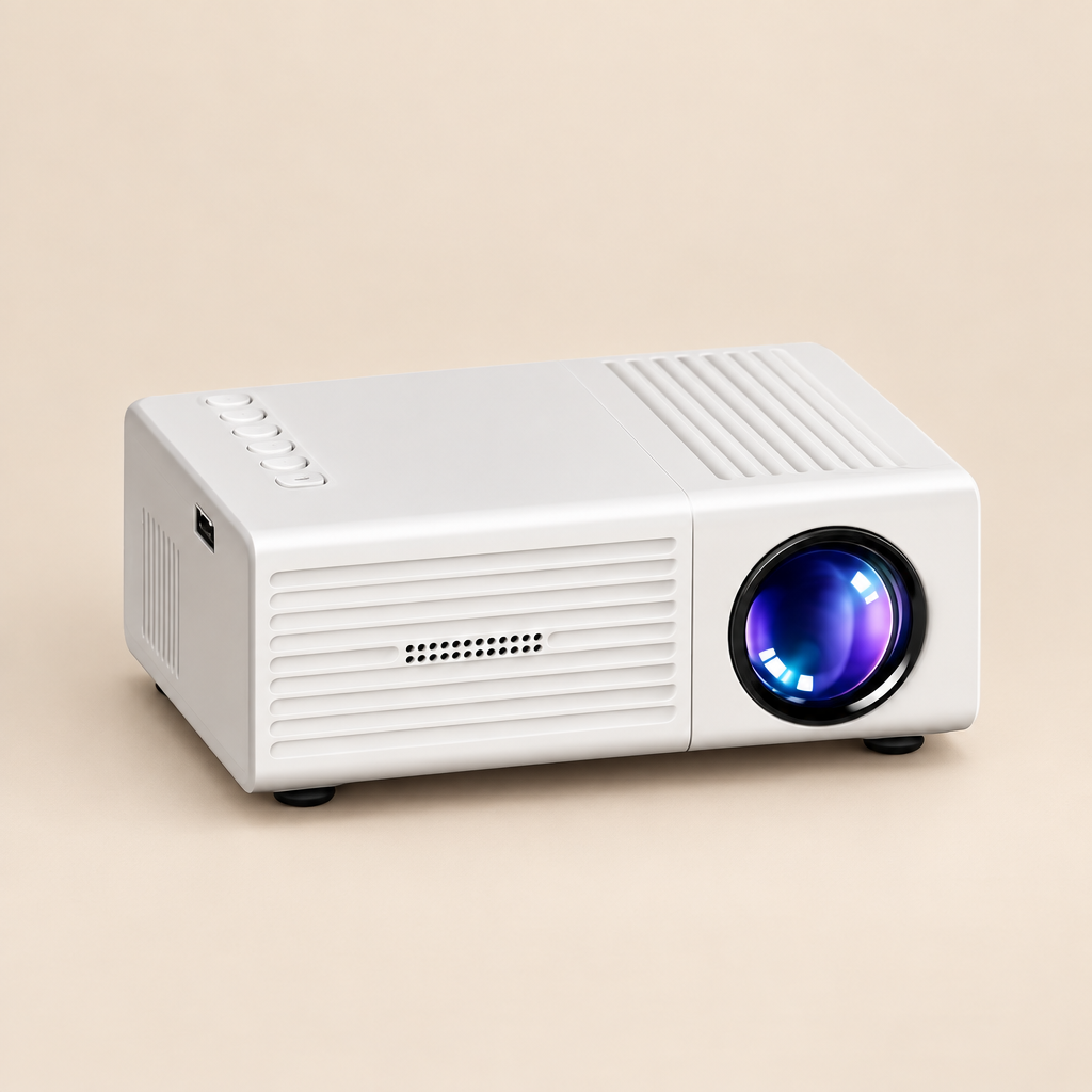 Portable Projector | Mini Projector 1080P USB | White