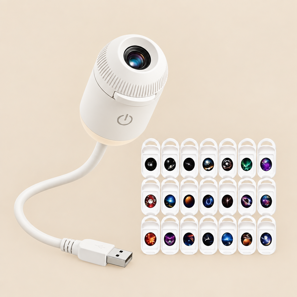 Lighting | 24 Film Galaxy Projector Night Light USB | White