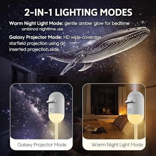 Lighting | 24 Film Galaxy Projector Night Light USB | White