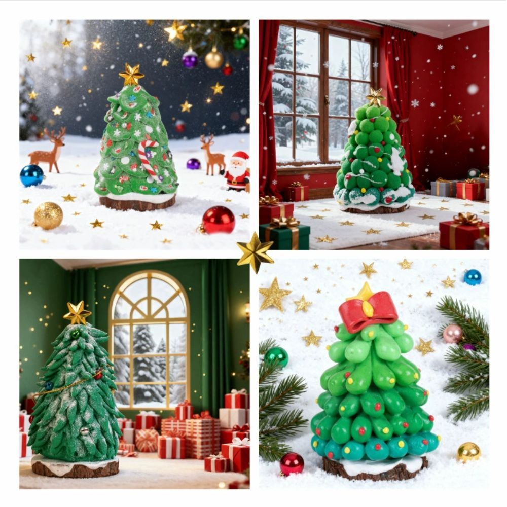 Hobby | DIY Christmas Tree Clay Kit | Green
