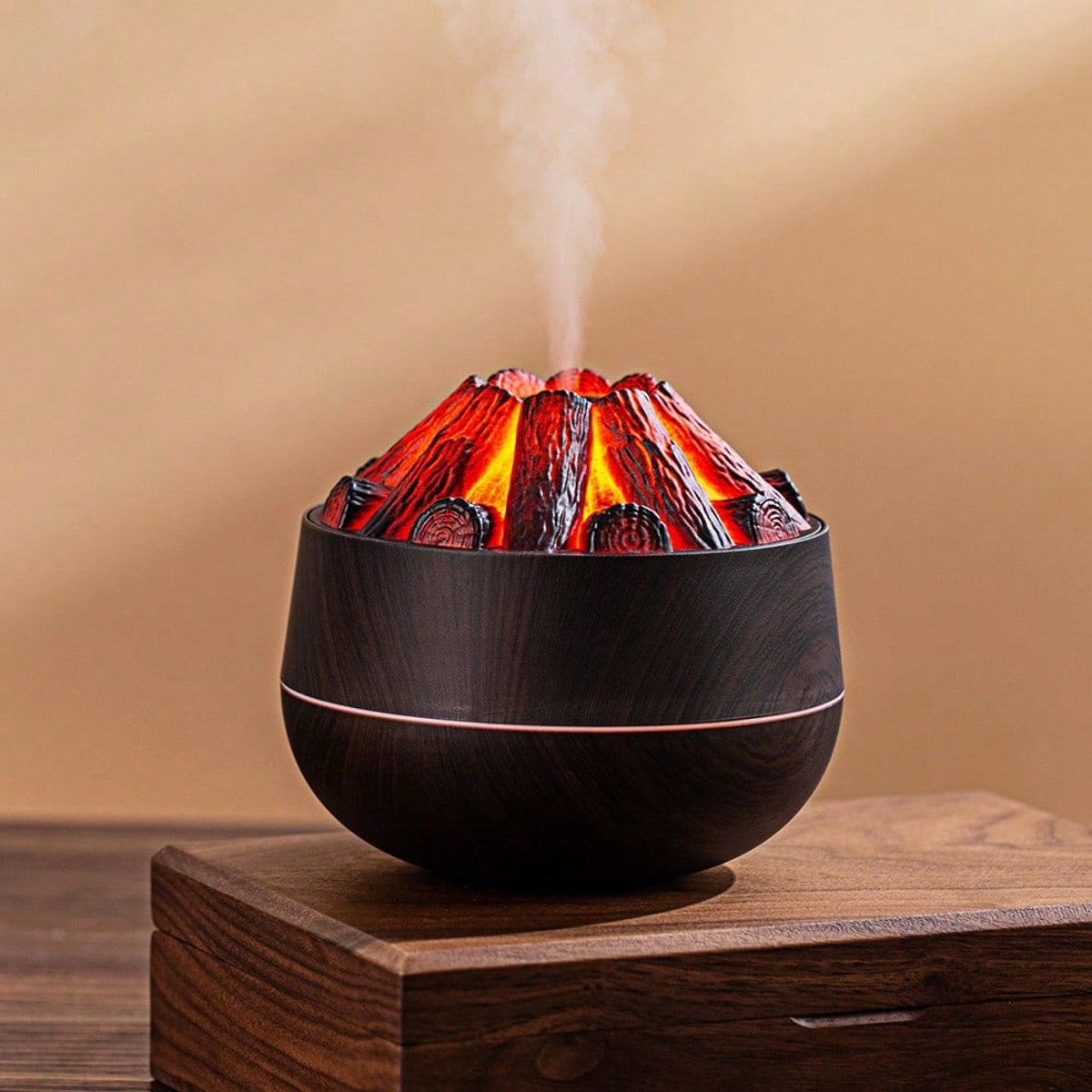 Oil Diffuser | Campfire Flame Oil Diffuser | Brown