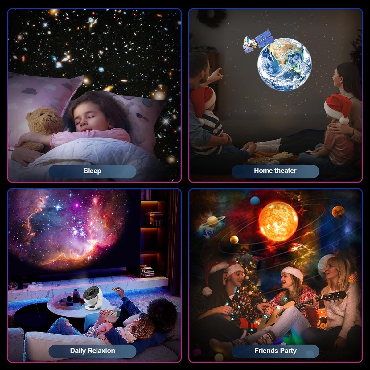Lighting | 360° Galaxy Projector Light | White