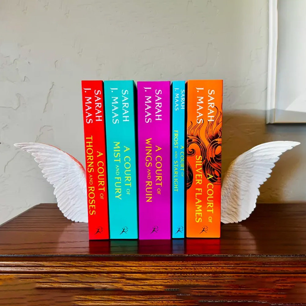 Bookend | Angel Wings Bookends | White