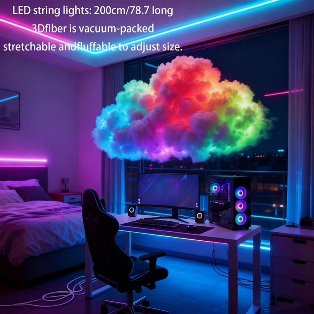 Lighting | DIY Dreamy 3D Cloud Lamp & Remote Control | Fantasy Colour