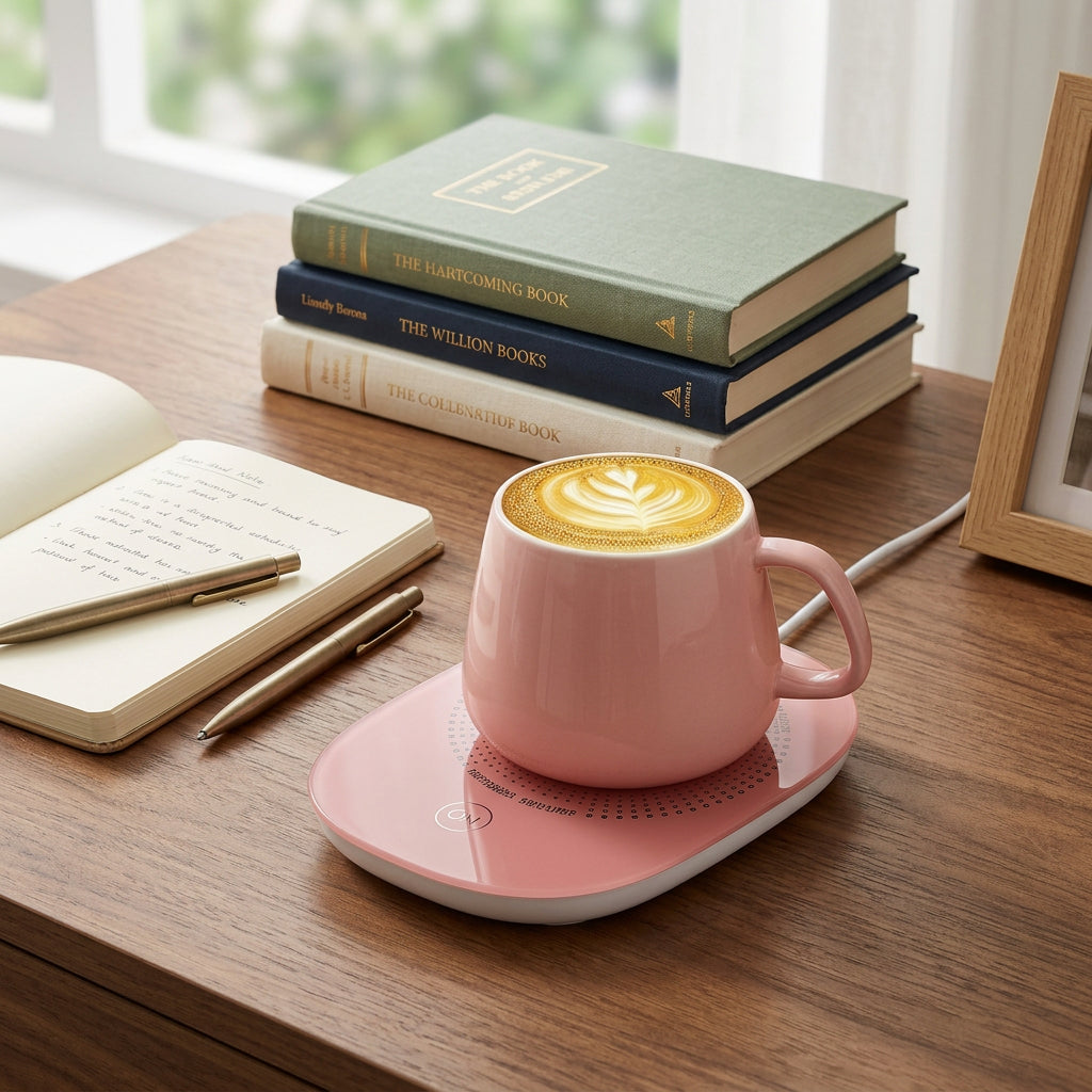 Mug Warmer | Coffee Mug Warmer & Auto Shut Off | Pink