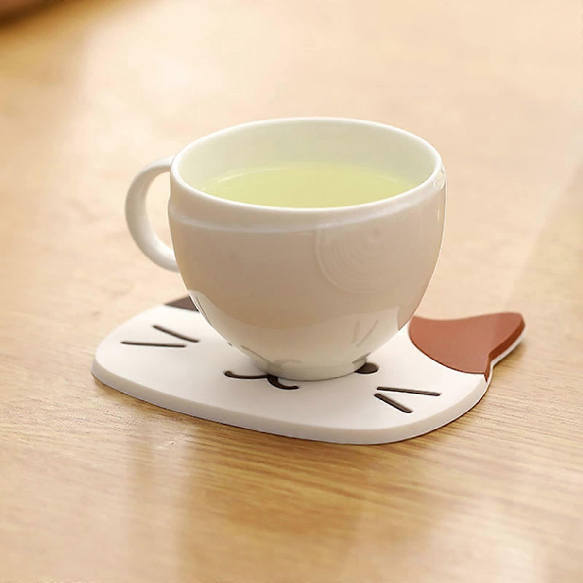 Coaster | 5pcs Cat Silicone Coasters | Multiple Colours