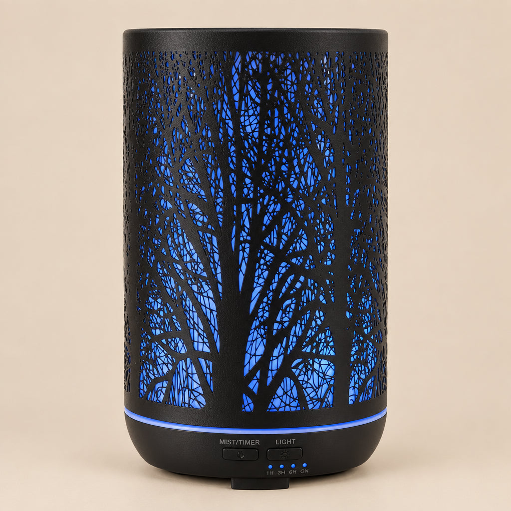 Oil Diffuser | 2 in 1 Ambient Night Light Aroma Diffuser | Black