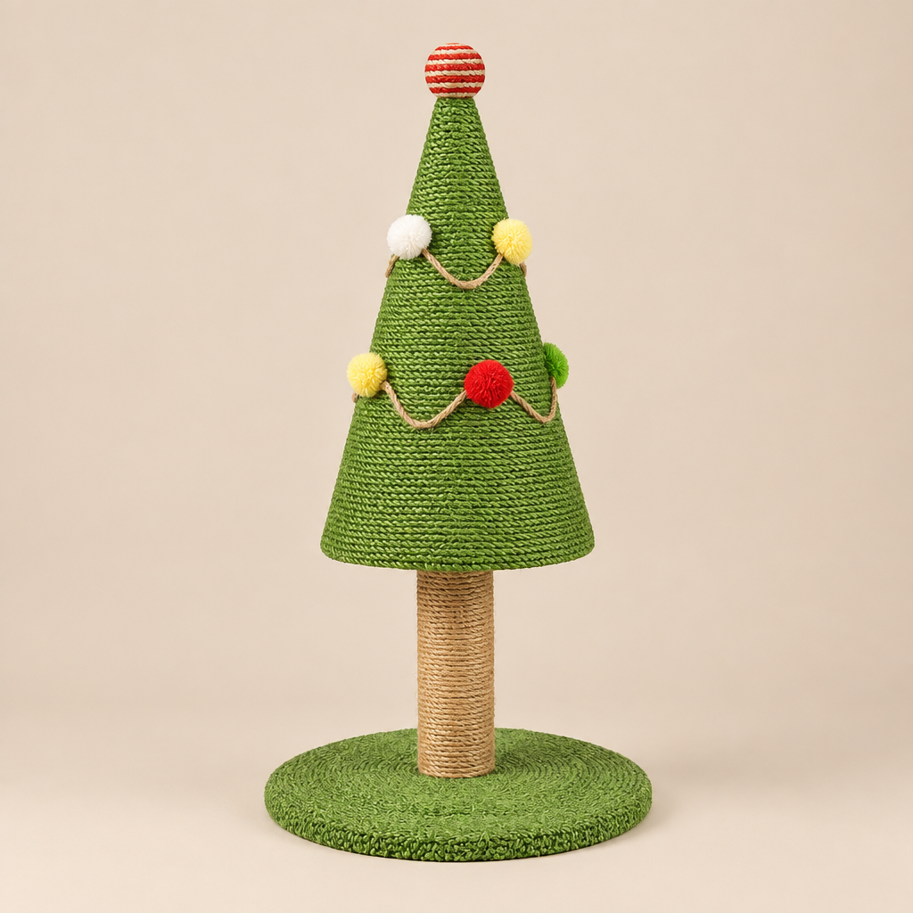 Cat Scratcher | Christmas Tree Cat Scratching Post | Green