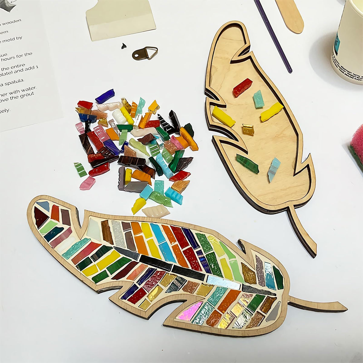 Hobby | DIY Mosaic Feather Kit | Colourful