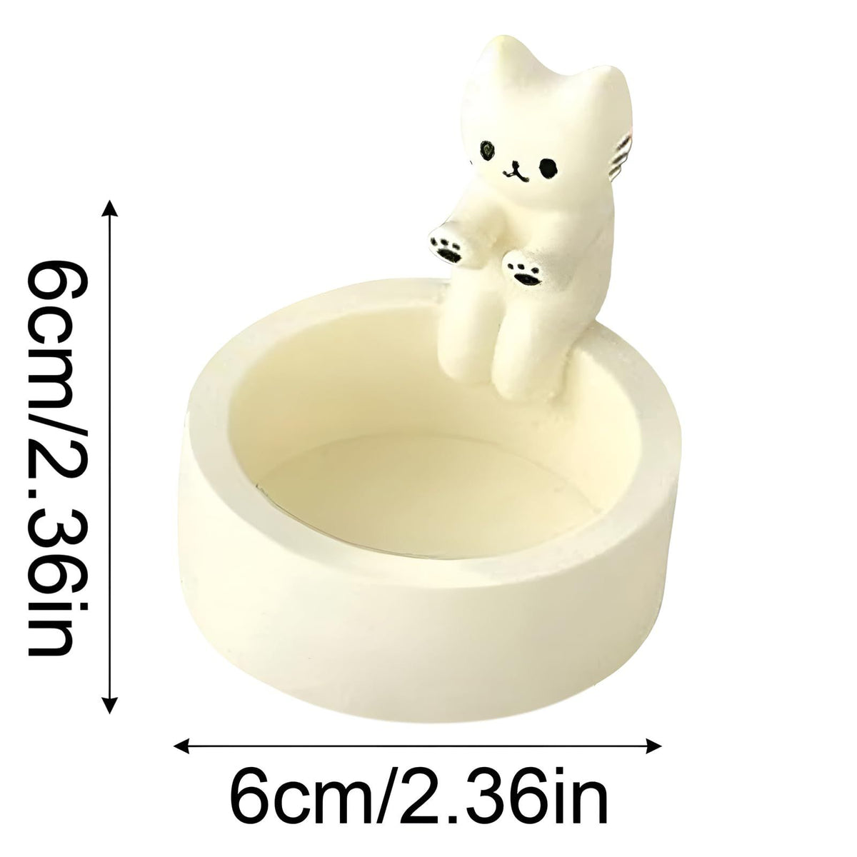 Candle Holder | Cat Warming Paws Tea Light Candle Holder | White
