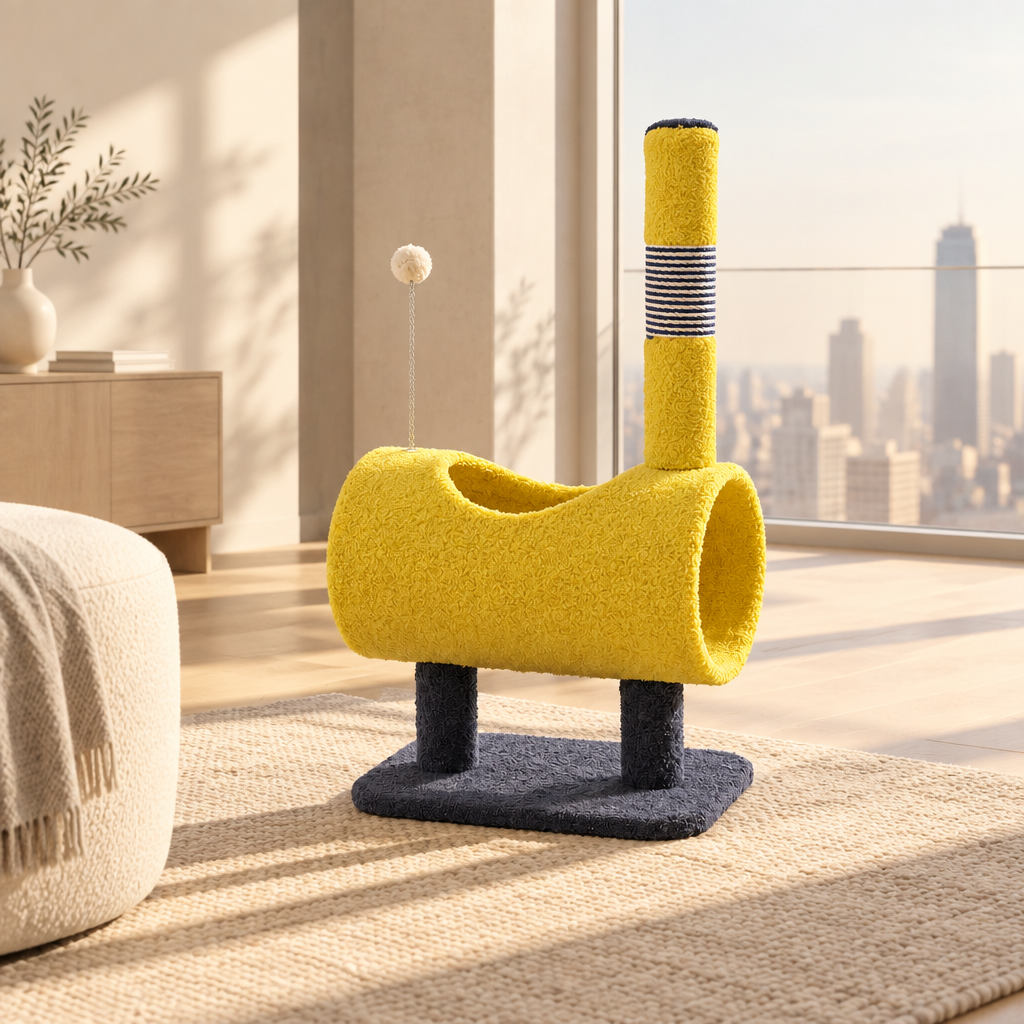 Cat Tree | Chicken-Theme Cat Scratcher Tree | Yellow
