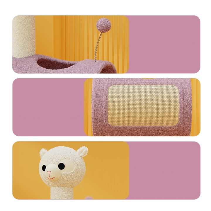 Cat Tree | Chicken-Theme Cat Scratcher Tree | Yellow