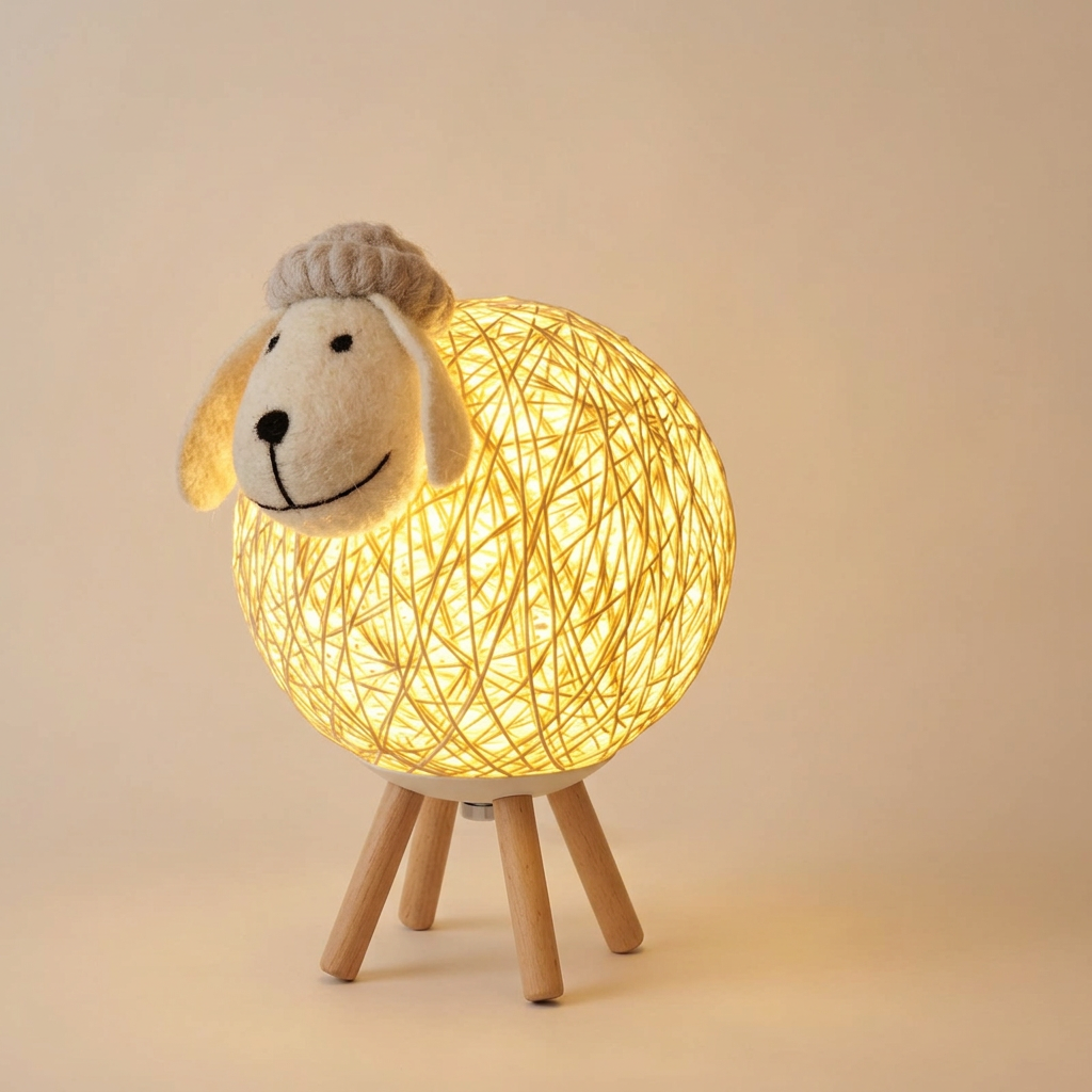 Lighting | Nordic-Style Sheep Night Light Lamp | Warm White