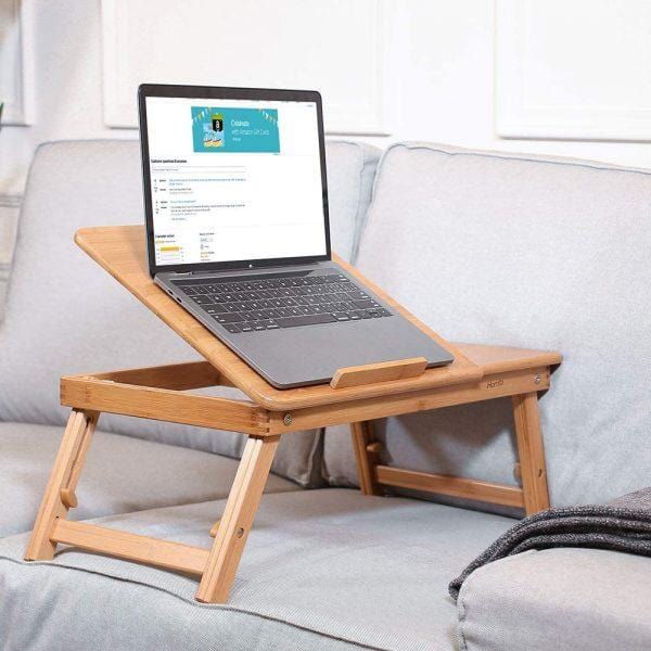 Foldable Table | Foldable and Adjustable Bamboo Laptop Table | Wood