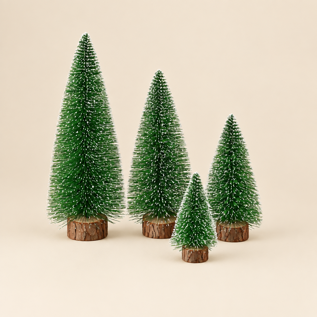 Christmas Décor | Jingle Jollys  4 Piece Christmas Mini Tree Set | Green