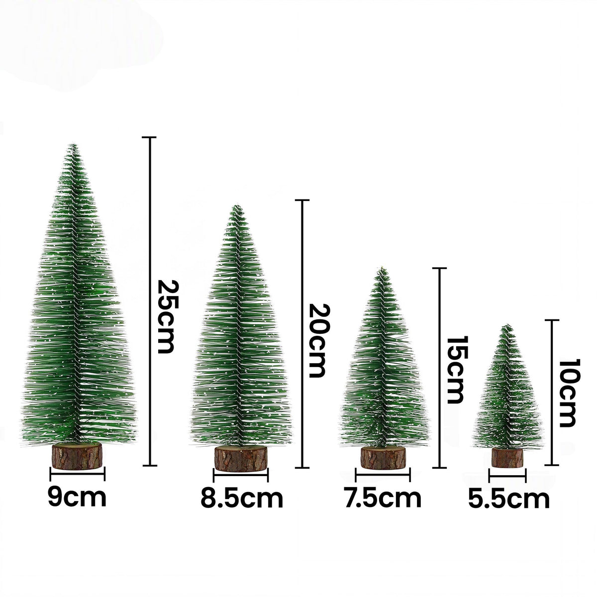 Christmas Décor | Jingle Jollys  4 Piece Christmas Mini Tree Set | Green