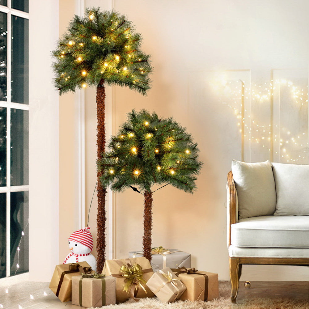 Christmas Tree | Jingle Jollys Christmas Palm Tree LED | Brown and Green