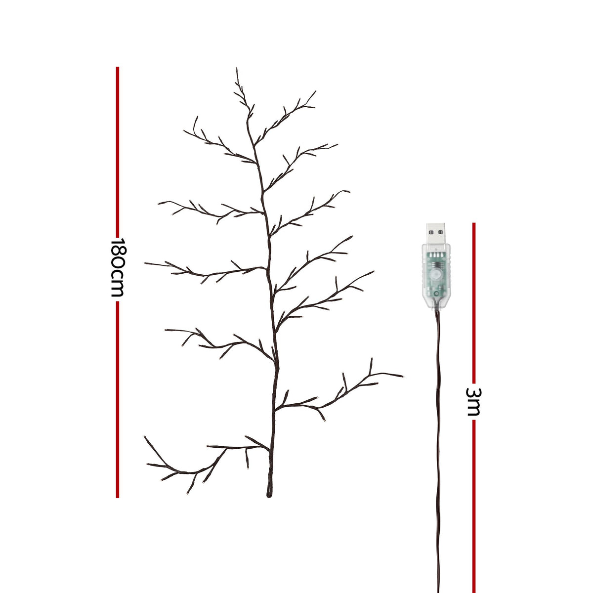 Christmas Décor | Jingle Jollys Christmas Willow Vine LED Light | Warm White