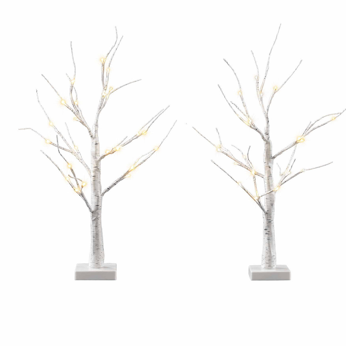 Christmas Décor | Jingle Jollys Lighted Branch Christmas Tree 2 Pack | Warm White