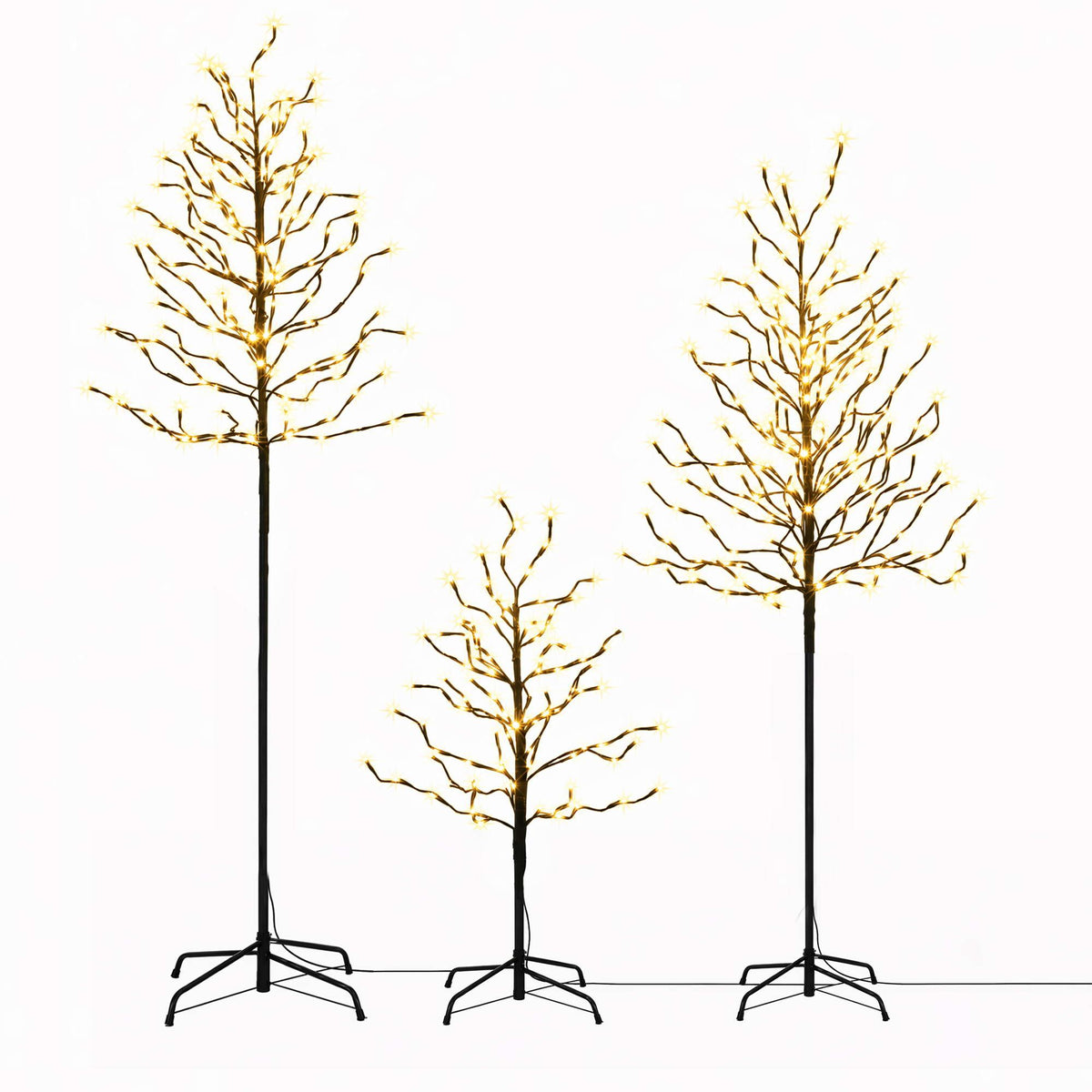 Christmas Décor | Jingle Jollys 3 Pack LED Christmas Birch Tree | Warm White