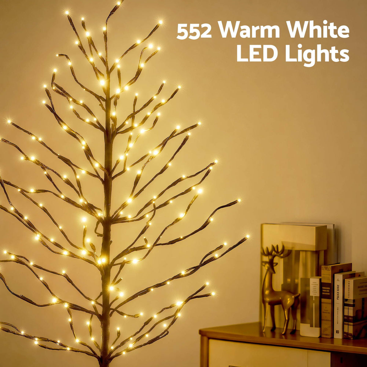 Christmas Décor | Jingle Jollys 3 Pack LED Christmas Birch Tree | Warm White