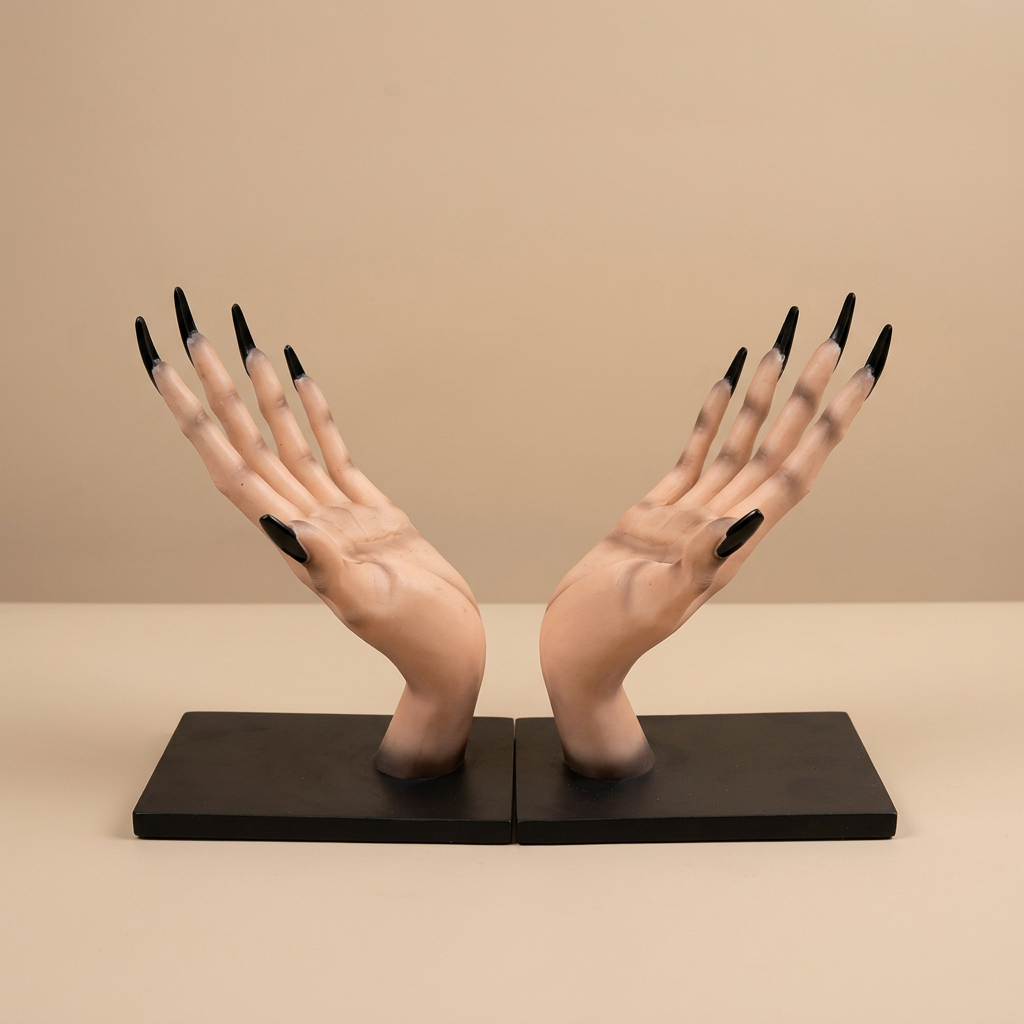 Bookend | 2-Piece Hand Bookends and Book Holder | Resin