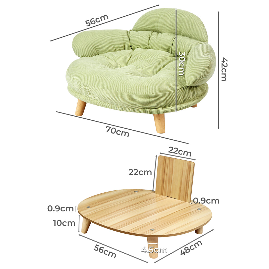 Pawz Elevated Pet Dog Cat Sofa Bed Couch XL Size Green-1